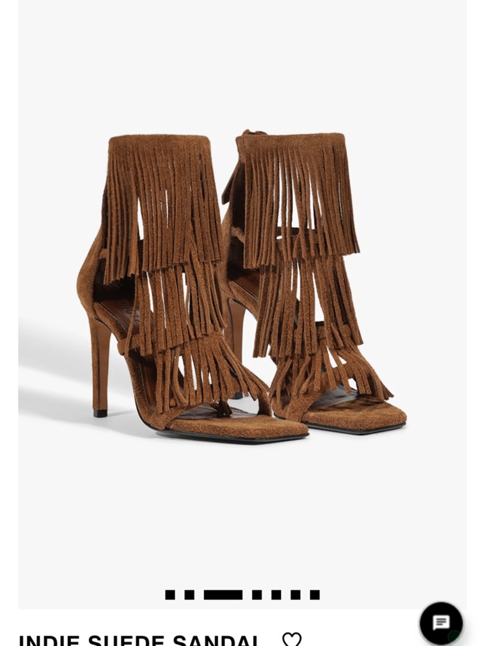 SCHUTZ Brown Fringe Suede High Heel Sandals